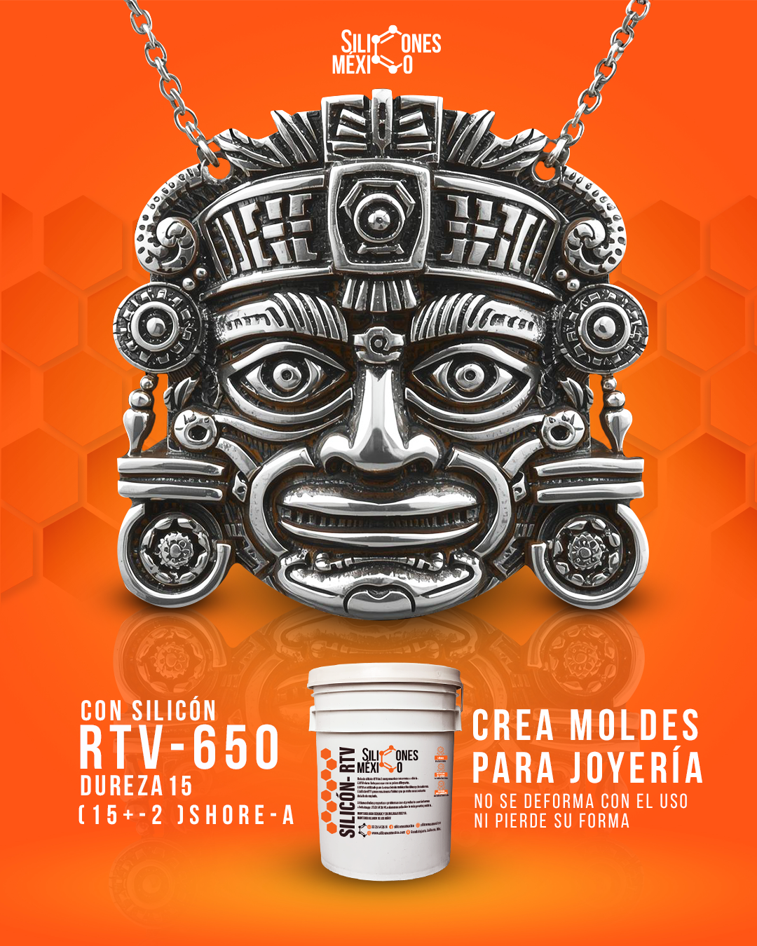 Caucho de Silicón RTV-650 (Grado Alimenticio) 20 Kg 1:1. Dureza 15