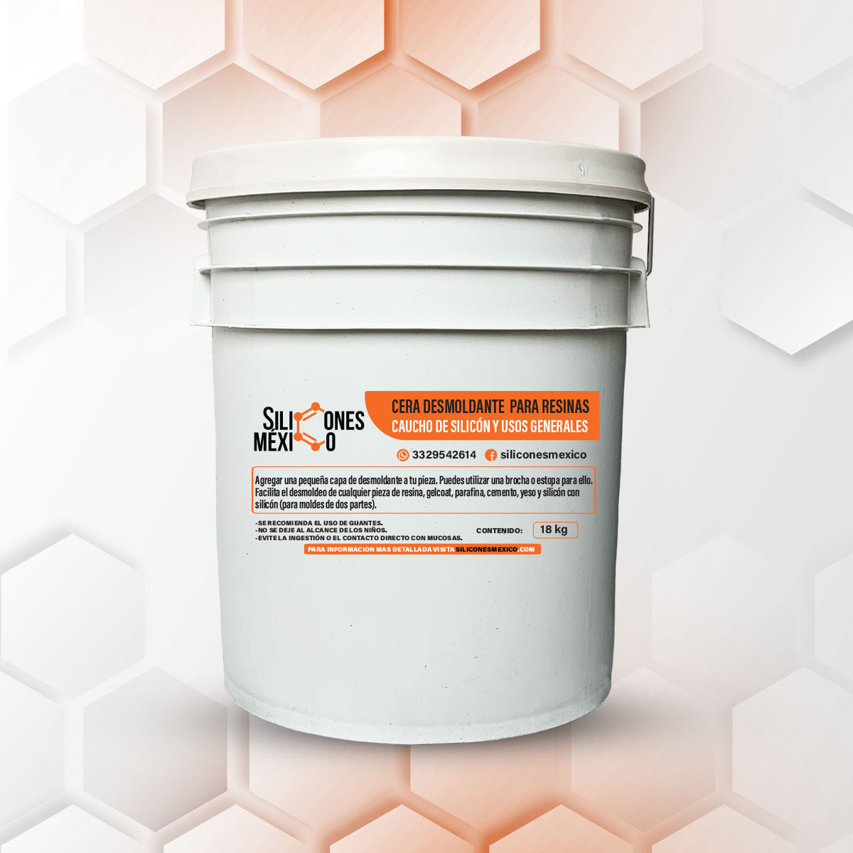 Cera desmoldante para silicón y otros usos 18 kg