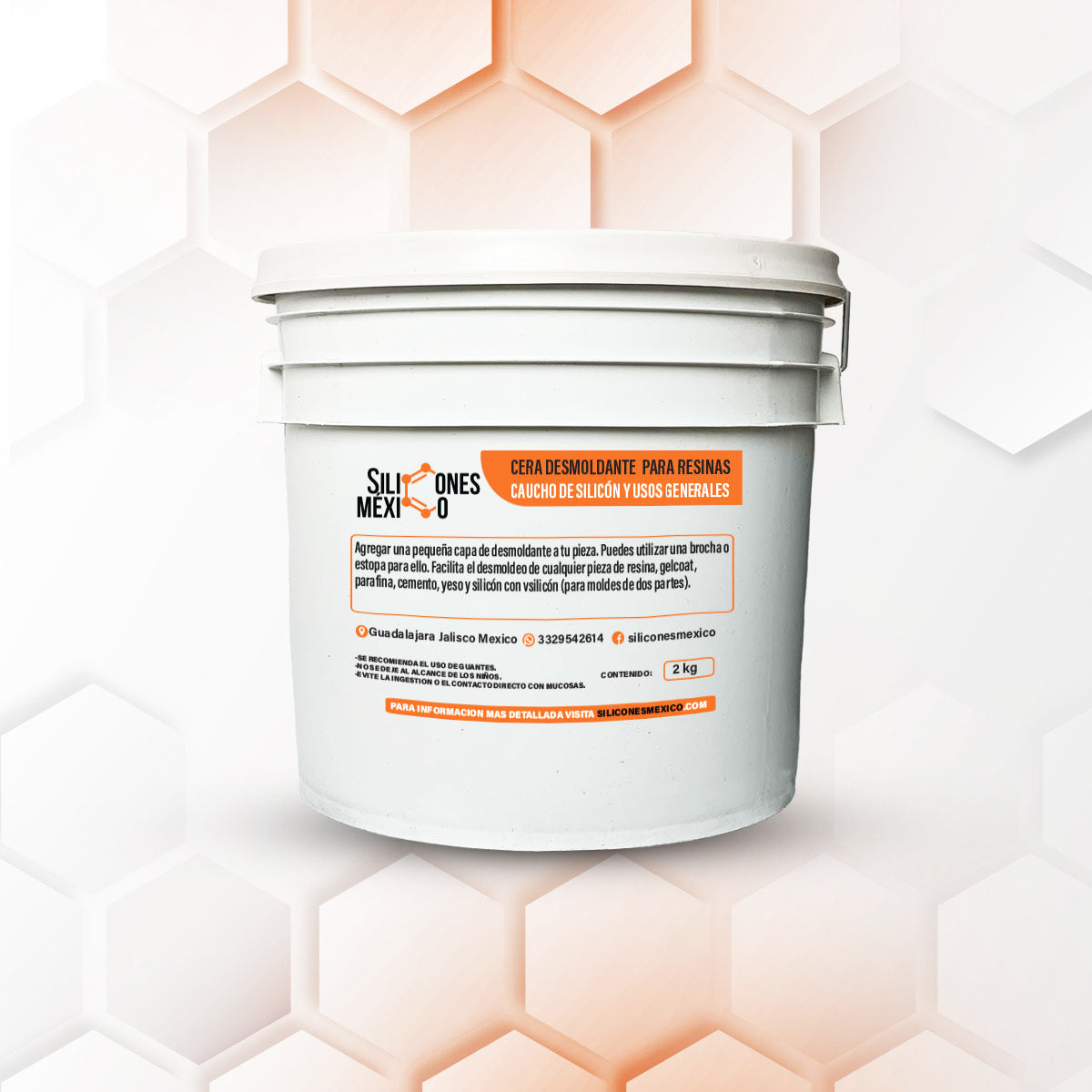 Cera desmoldante para silicón y otros usos 2 kg