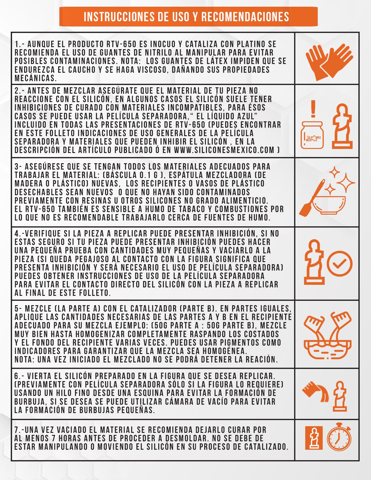 Caucho de Silicón RTV 650 (Alimenticio) 20 Kg 1:1. Para moldes de chocolates grado alimenticio