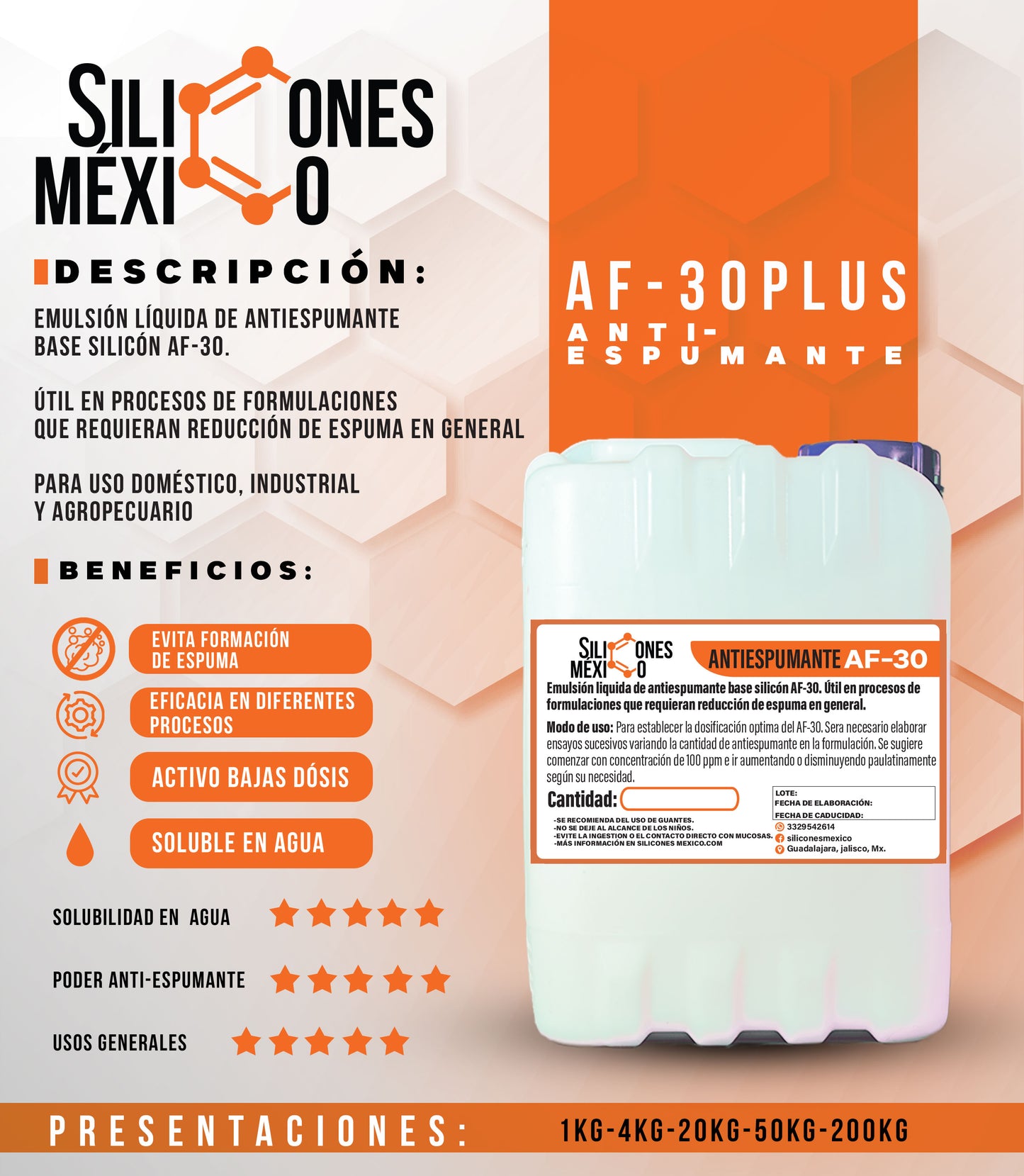 Antiespumante AF-30 PLUS 1 kg