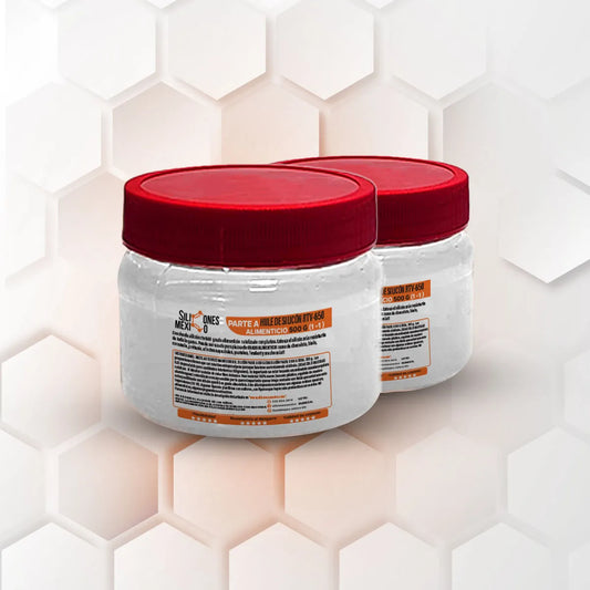 Caucho de Silicón RTV-650 (Alimenticio) 500 g 1:1. Para moldes de chocolates grado alimenticio Dureza 0